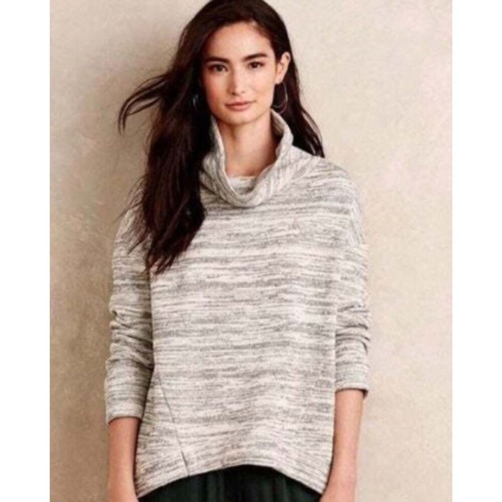 Anthropologie Saturday Sunday Sweater Size Small Gray Cowl Neck Oversized $88